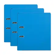 3x Marbig PE Lever Arch File Folder A4 Document Filing Organiser Holder Sky Blue