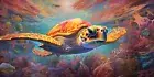 Underwater Sea Turtle Beach Towel