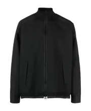 high-neck zip-up jacket 2 Black