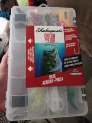 Shakespeare Catch More Fish BASS Fishing Kit With Tackle Box Combo NEW