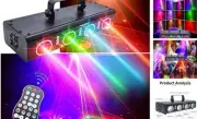 Party Lights DJ Disco Lights, 3D Effect Sound Sensing Laser Flash Stage