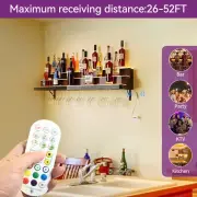 Acrylic LED Lighted Bar Shelf Liquor Bottle Display Wine Racks Wall Mounted