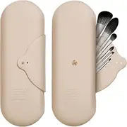 Perfuny Travel Makeup Brush Holder Cosmetic Brushes Case Travel Essentials Silicone Make up Brush Travel Case Portable Makeup Pouch for Travel (1pc), Khaki, Travel Essentials
