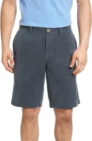 Tommy Bahama Men's Havana Herringbone Silk Blend Chino Shorts (Ink, 42)