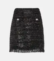 [Giambattista Valli] Giambattista Valli Sequined tweed miniskirt AU 4 black