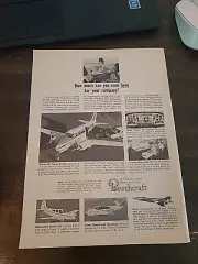 Beechcraft Airplane Print Ad 1964