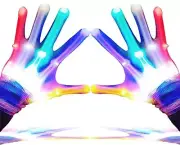 LED Gloves for Kids Teen and Adults Light Up Gloves Have 5Color/6Mode