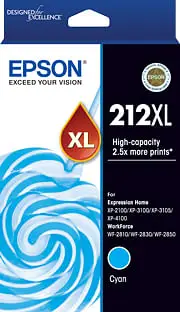 Epson 212XL - High Capacity - Cyan Ink Cartridge [C13T02X292]