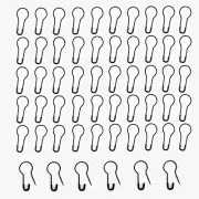 1000Pcs Black Safety Pins 0.8" Metal Bulb Pins Gourd Pin Clothing Tag Pins Calab