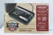 UNION Portable Gun Security Safe 15 Gauge Steel TSA Airlines Approved with Lock