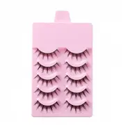 Nevenka 5 Pairs False Eyelashes Natural Curly 3D Lashes Set for Daily-x002