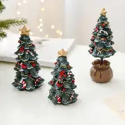 Resin Christmas Tree Ornament Desktop Decor Collectible Xmas Tree Figurine 2024