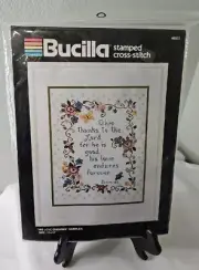 New Bucilla Stamped Cross Stitch Fabric Embroidery Kit 40322 Psalms 118:1