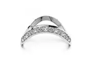 Contortion Ring Embellished With SWAROVSKI Crystals White Gold