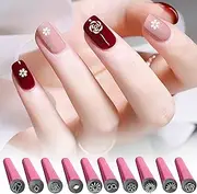 Nails Art Graffiti Pen, Nails Art Stamp Pens, Nail Graffiti Nails Art Dotting Tools, Stamp Nails Art Tool Different Flower Patterns, Nail Stamp Pen Set For Women Girls, Nails Salon, Travel And Home