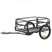 VEVOR Bike Cargo Trailer, 72.5 kg Load, Heavy-Duty Bicycle Wagon Cart, Foldable Compact Storage & Quick Release with Universal Hitch, 406.4 mm Wheels,