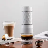 在飛比找Yahoo!奇摩拍賣優惠-【熱賣精選】膠囊咖啡機 美式咖啡機手動便攜手壓式意式濃縮咖啡