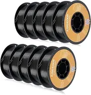 Kingroon PLA Filament 1.75 mm is for the 3D Printer, Filament 3D Printing Materials 10KG 3D Filament Dimensional Accuracy +/- 0.03 mm 3D Printer Filament PLA with Spool Wound Neatly Black pla filament