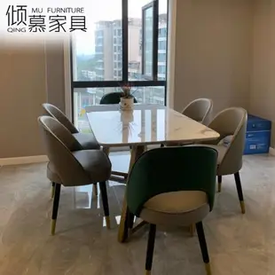 ins家用餐廳椅子餐椅簡約靠背實木餐椅 扶手成人設計北歐簡單輕奢