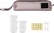 Condiment Bottle, Condiment Storage Bottle - Travel Salt Jar Container Set, Empty Condiment Dispenser, Portable Condiment Shaker Can for Restaurant, Home, Cooking, Camping