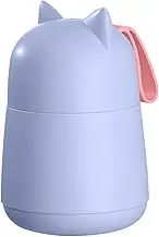 Thermal Soup Cup 450 ml, Insulated Food Jar with Foldable Spoon, Stainless Steel Lunch Container for Office Commute, Leakproof (Blue)