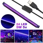 24 LEDs UV Ultraviolet Strip Tube USB Light Bar Home Room Club Party Lamp