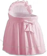 Baby Doll Bedding Classic Sea Shell Bassinet Bedding for Girl,Pink