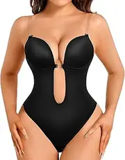 [ZPLxi] Women's Plunge Backless Body Shaper Bra, Backless Body Shaper Bra,Shapewear for Women Tummy Control, Shapewear U Plunge