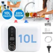 10L Electric Instant Hot Water System Tankless/Storage Shower Heater Shower Bath