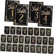 31pcs Table Number Cards for Weddings Elegant Table Card Holders Large Number Display for Receptions Versatile Seating Tags for Events Design for Multiple Uses