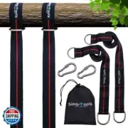 Tree Swing Straps Hanging Kit - Two 10ft Extra Long Heavy Duty 2200lbs and Tw