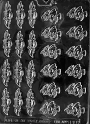 BATS & WITCHES BITE SIZE CHOCOLATE CANDY MOLD DIY HALLOWEEN CUPCAKE TOPPERS