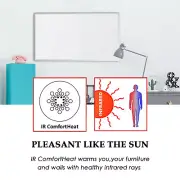 450W White Infrared Panel Heaters Electric Slimeline Wall Heating Panel AU Plug