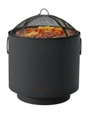 [Grillz] Bbq Portable Deep Bowl Outdoor Fireplace in Black