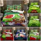 The Grinch Christmas Duvet Cover Pillowcas Doona Bedding Set Single Double Queen