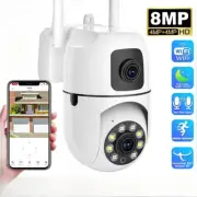 8MP HD Wifi Surveillance PTZ Camera Dual Screen AI Auto Tracking IP Security lot