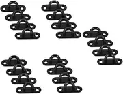 20 Pcs Stainless Steel Hook Plant Hooks Ceiling Hook Pad Plate Double Wall Mount Hook Pad Eyes Plate Hooks Hanging Hook Crimp Holder Drapery Hooks for Hanging Plants Beaded Black
