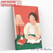 Paint By Numbers Kit Woman Abstract Oil Framed Beginner Acrylic Art Draw Kids