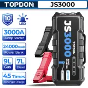 12-Volt Safe Protection Lithium Pro Jump Starter Topdon Booster JS3000 3000 Amp