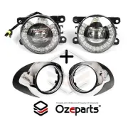 Pair LED Fog Light Lamp T3 + Cover Surround Bezel For Ford Falcon FG s1 XR6 XR8