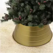 Glitzhome Rustic Galvanized Metal Tree Collar, Metal Tree Skirt for Christmas...