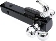 HICKS 7031400 Tri-Ball Mount with Hook, Tow Hitch Accessory
