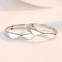 在飛比找momo購物網優惠-【MoonDy】個性戒指 情侶戒指 黑色戒指 日系對戒 純銀