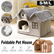 Foldable Washable Pet House Four Seasons Dog Bed Cat Kennel Enclosed Dog House