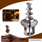 Chocolate Fountain Machine 4 Tiers Fondue Melter Caterer Commercial Electric