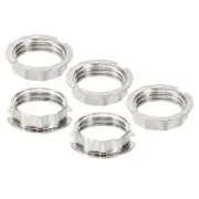 5 Pack G9 Light Socket Ring Holders for 3/4in Diameter Lamp Socket Silver