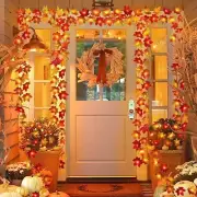 2 Pack Fall Garland Decorations Maple Leaf String Lights Thanksgiving Christmas