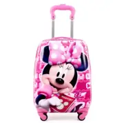 Kids Pink Minnie Carry On Hard Shell Cartoon Suitcase/Luggage Light Weight 18"