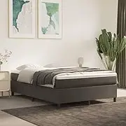 Bedroom Furniture, Bed Frame Without Mattress Dark Grey Queen Velvet