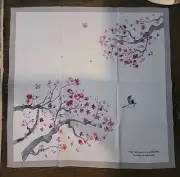 NEW House of Suntory Floral Asian Design Scarf Bandana Japanese Whisky